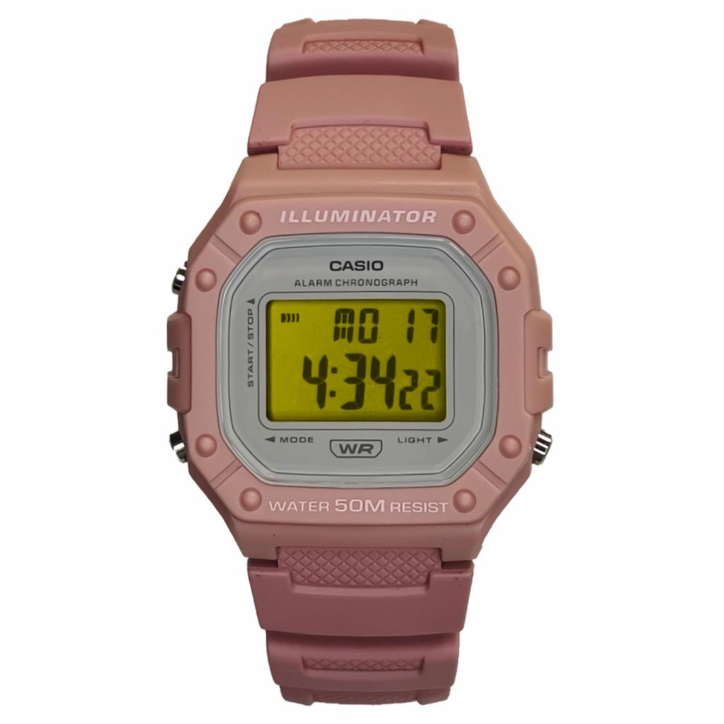 CASIO Unisex YOUTH Pink Watch W-218HC-4AV(Watch3--)