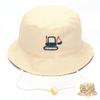 Cartoon Dinosaur Children Fisherman Hat Windproof Baby Capybara Sun Cap Kids Bucket Hat  Toddler