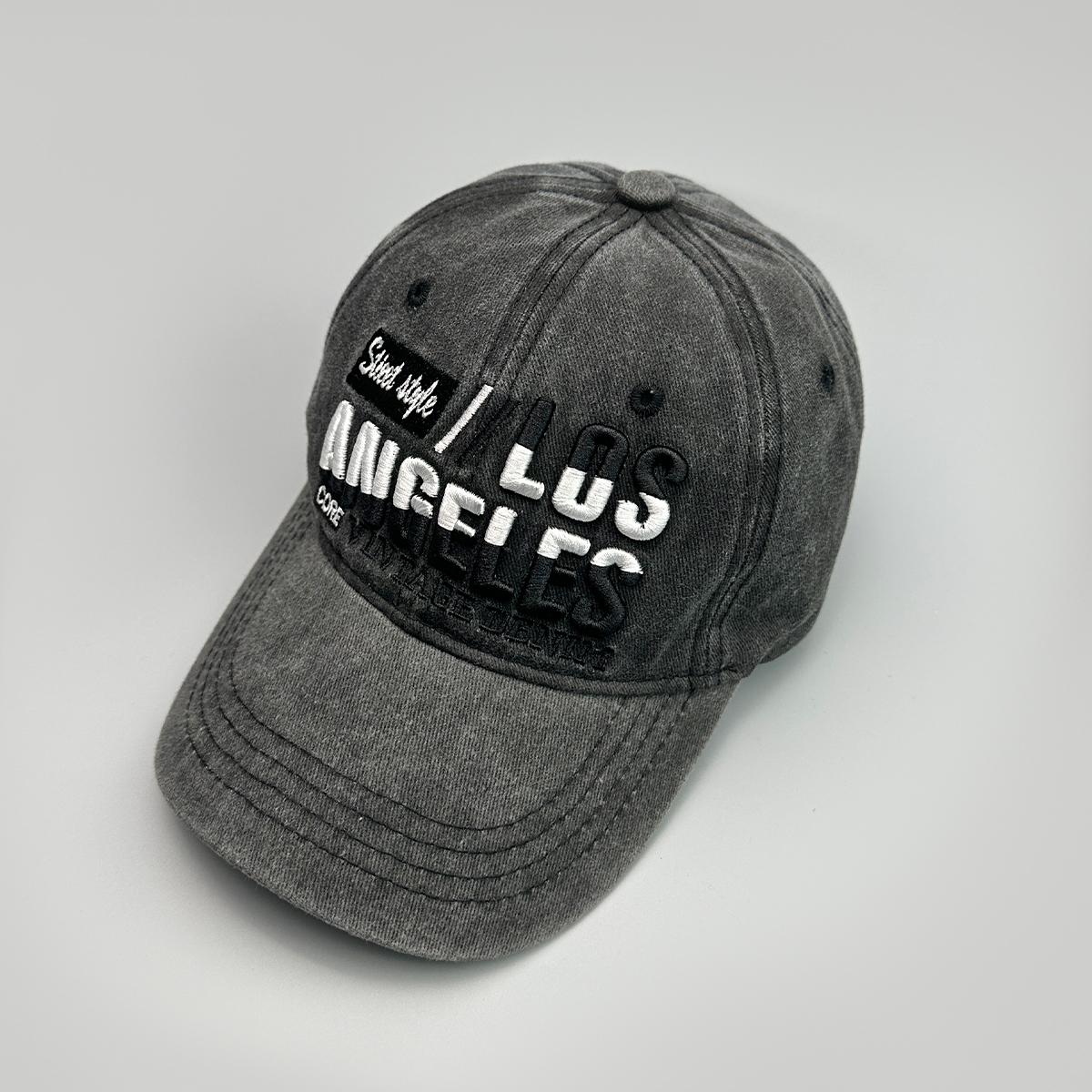 

Street Embroidered Letters Baseball Hats New Unisex Sense Of Design Sunshade Outdoor Versatile Distress Fashion Ins Peaked Caps 52-60cm