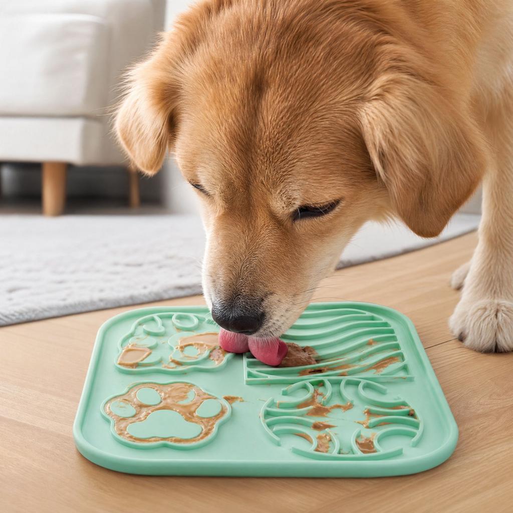 Creative Square Pet Licking for Cats and Dogs, Interactive Lick Pad for Treats and Food