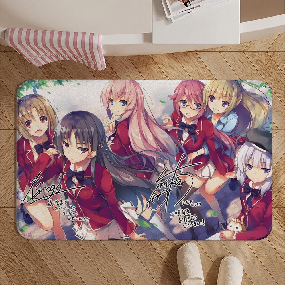 Anime-Classroom of the EliteS Floor Mat Soft Non-Slip Bath Mat, Bedside Carpet, Absorbent Doormat for Home