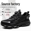Men's No-Tie Safety Work Shoes - Anti-Smash, Anti-Puncture, Durable, Wear-Resistant