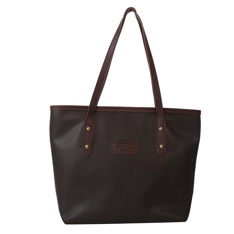 

Korean version of work commuting leisure large-capacity bag women s 2024 new autumn and winter fashion tote bag retro shoulder bag