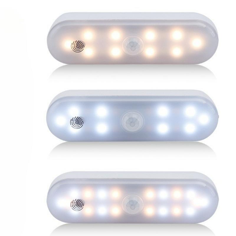 Lampada a Barra Ricaricabile 3A con Sensore di Movimento e Tocco per Armadietto Controllo Impronta Digitale Dimmerazione Continua