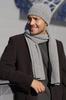 Trevor - Men' Wool Set, Hat + Scarf, Gray
