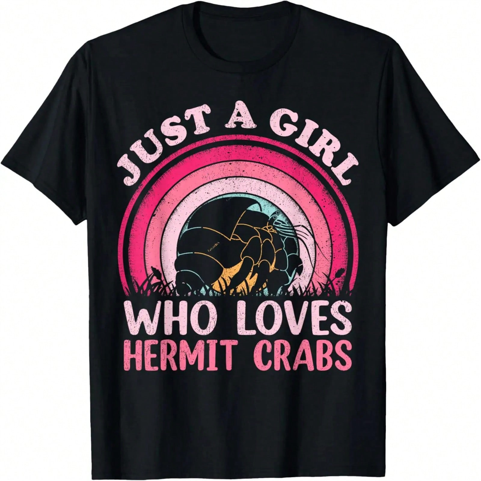 Hermit Crab Vintage Retro Just A Who Loves Hermit Crabs T-Shirt S