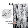 Set Of 2 Curtains Gothic Black Forest Pine Tree Print Versatile Fabric Without Rod Art Deco Festive Use Curtain Light Filtering Made Polyester