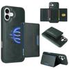 For iPhone 16 Plus Magnetic Case BETOPNICE Leather Phone Cover Kickstand with Detachable Card Bag