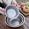Pure Titanium Stackable Camping Bowl - Lightweight, Multi-functional, Portable and Heat-Resistant.