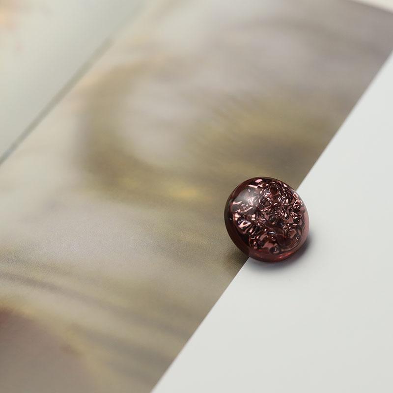 5pcs Creative Magma Pattern Buttons Luxurious Transparent Resin Shank Buttons Apparel Accessories