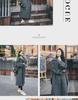 Women's Plaid Wool Coat, Padded Mid-Length Loose Korean Style for Winter 2025.