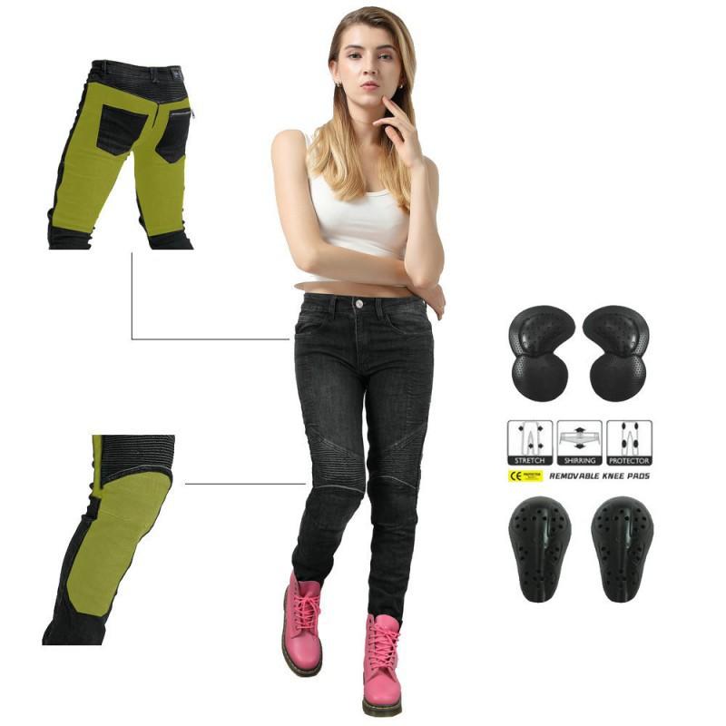 

LOONG BIKER Motorcycle Jeans Female Knight Drop Resistance Riding Pants Tear Resistant Kevlar Wear-resistant XXS