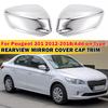 Pro Peugeot 301 2012-2018 Samolepka na auto Kryt zpětného zrcátka Boční zrcátko Kryt zrcátka Vnější Dveře Zadní pohled Pouzdro Lišta Stříbrný Chromovaný Kryt