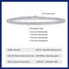 Sweetrain Moissanite Tennis Bracelet for Women 18K White Gold Plated S925 Silver Lab Grown Diamond Bracelet with GRA