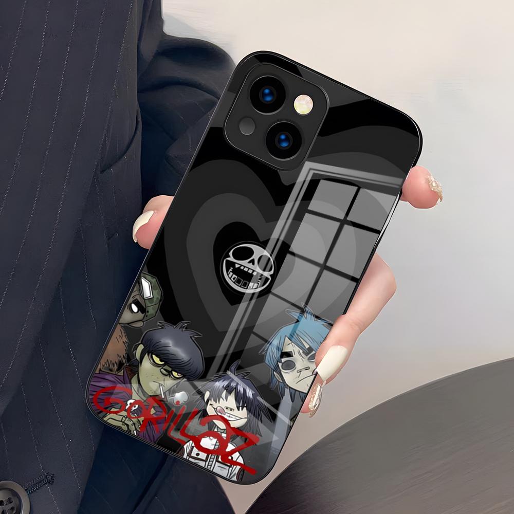Θήκη Κινητού Anime Rock Band Gorillaz Για IPhone 17 Pro Max 15 Pro 16 14 Plus 12 13 Mini 11 Pro Αντικραδασμικό Γυάλινο Κάλυμμα