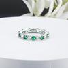 S925 Sterling Silver High Carbon Diamond Eternity Ring - Women's Simple Stackable Full Diamond Design