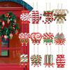 24pcs Christmas Candy Pendant Wooden Lollipop Cane Christmas Tree Decorations Mini Cane Candy Peppermint Candy Ornaments