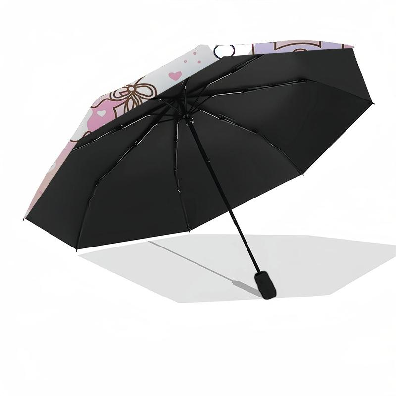 1pc Hello Kitty Carnival Celebration Umbrella - Automatic Open/Closed with Foldable Design, Iron Frame, Outdoor Use, Festive Gift for Fans, Travelers,