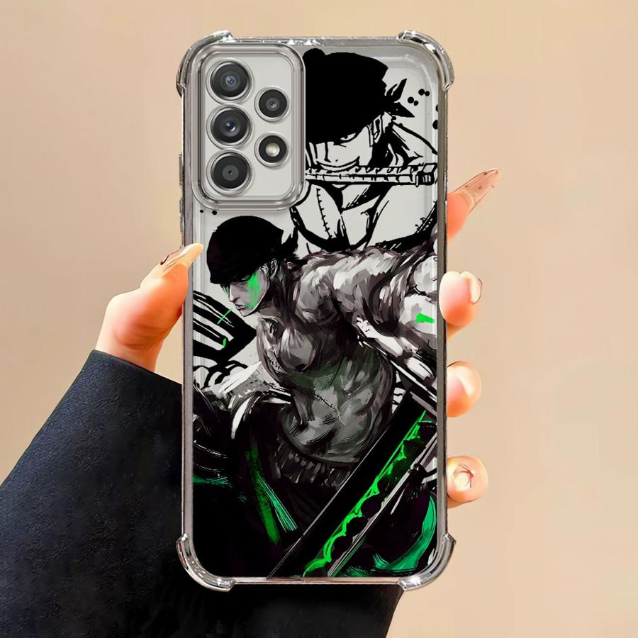 Anime One Piece Zoro Soft Phone Cover Case for Samsung Galaxy A52 A55 A16 A24 A21s A33 A35 A36 A25 A26 A15 A13