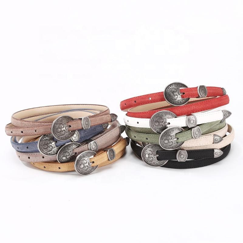 Pu Women's Fashionable Alloy Buckle Leather Formal Belt With Other Clothing Accessories
