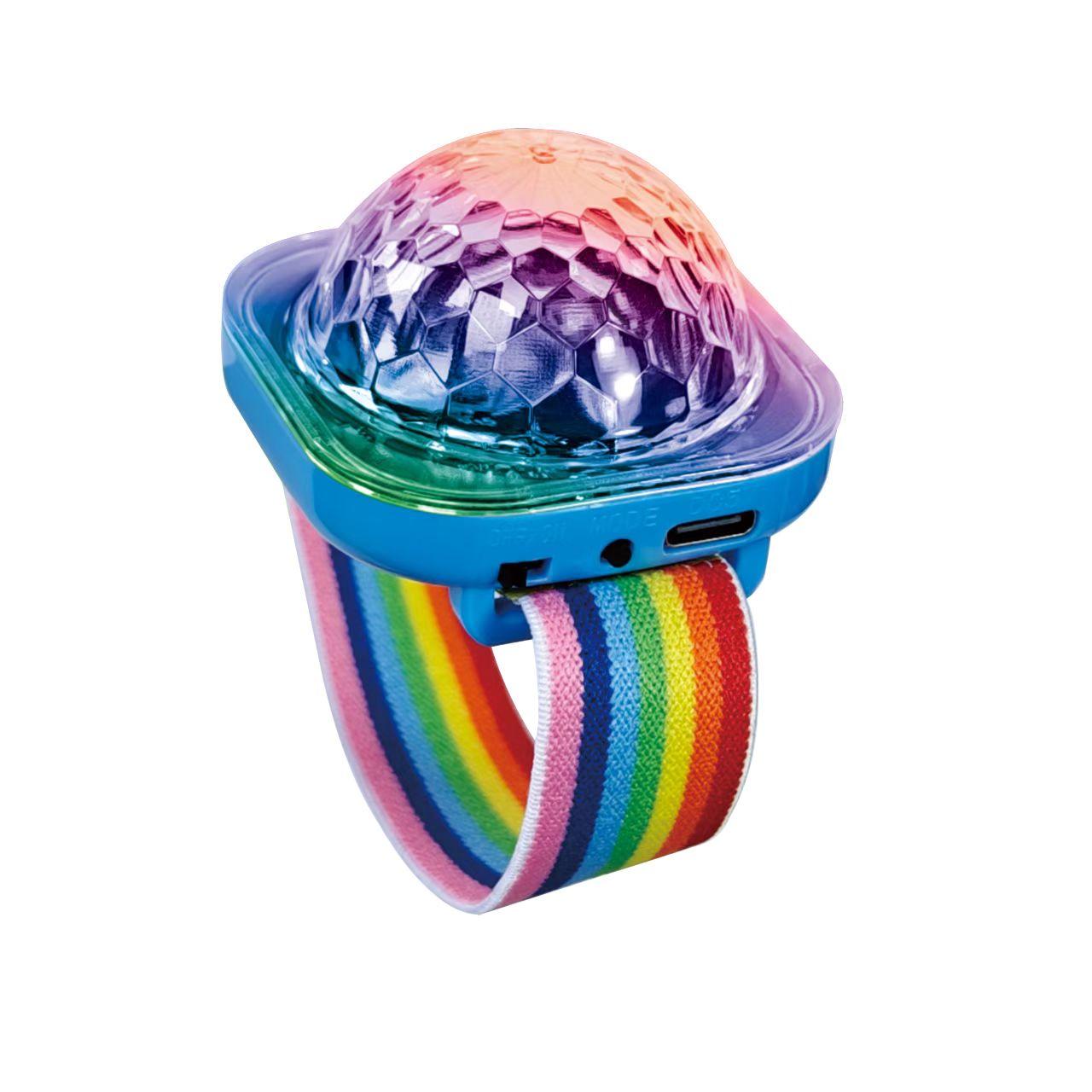 

Светодиодный цветной ночник Портативный диско-сценический свет Звуковое управление Носимые детские игрушки Часы Атмосферная лампа для KTV Домашнего бара синий