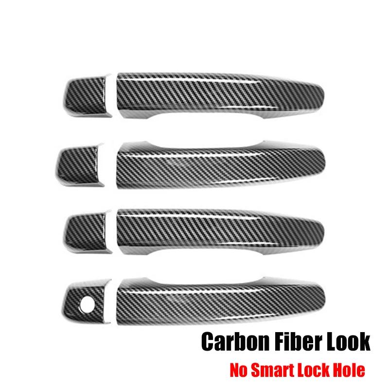 For Honda Accord 10th 2018 Door Handle Cover Protector Trim Exterior Car Accessories Carbon Fiber Look Gloss