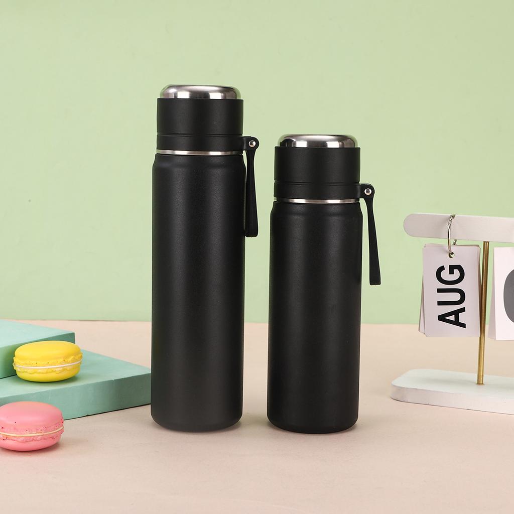 Stainless Tea Drink and Water Separation Sling Vacuum Mug Stylish Portable Student Water Mug Jump Cap Straight Cup Durable