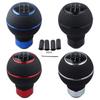 Universal 5-Speed Leather Car Gear Shift Knob Head Stick Shifter Lever Hand Ball With 8/10/12mm Screws for Manual Transmission