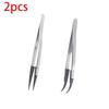 6PCS Watch Hands Installation Work Tweezers Straight Elbow Handle Stainless Antistatic Plastic Tweezers ESD-259 ESD-259A ESD-7A