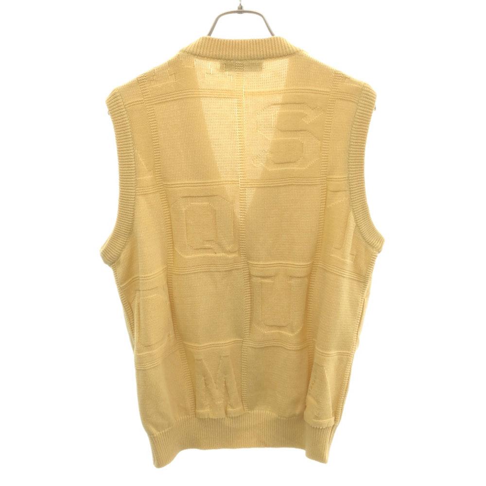 Aquascutum Made In Japan Cotton Knit Best 9 Yellow Women Used