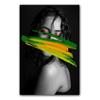Modern Fashion Girl Graffiti Wall Art Poster Black White Watercolor Canvas Painting Nordic Wall Pictures Living Room Home Decor No Frame