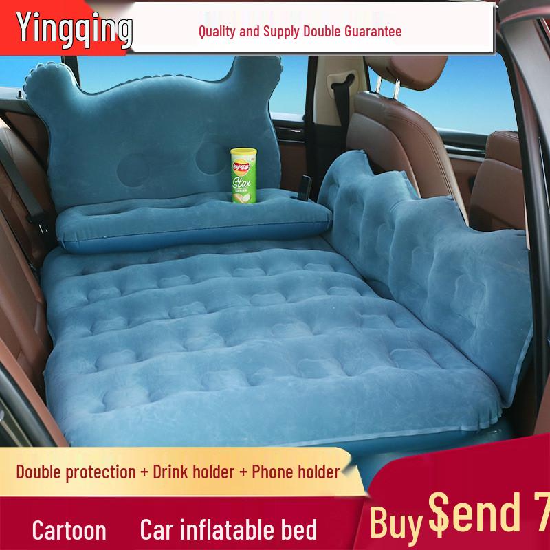 Cartoon Folding Inflatable Car Mattress for SUV and Sedan