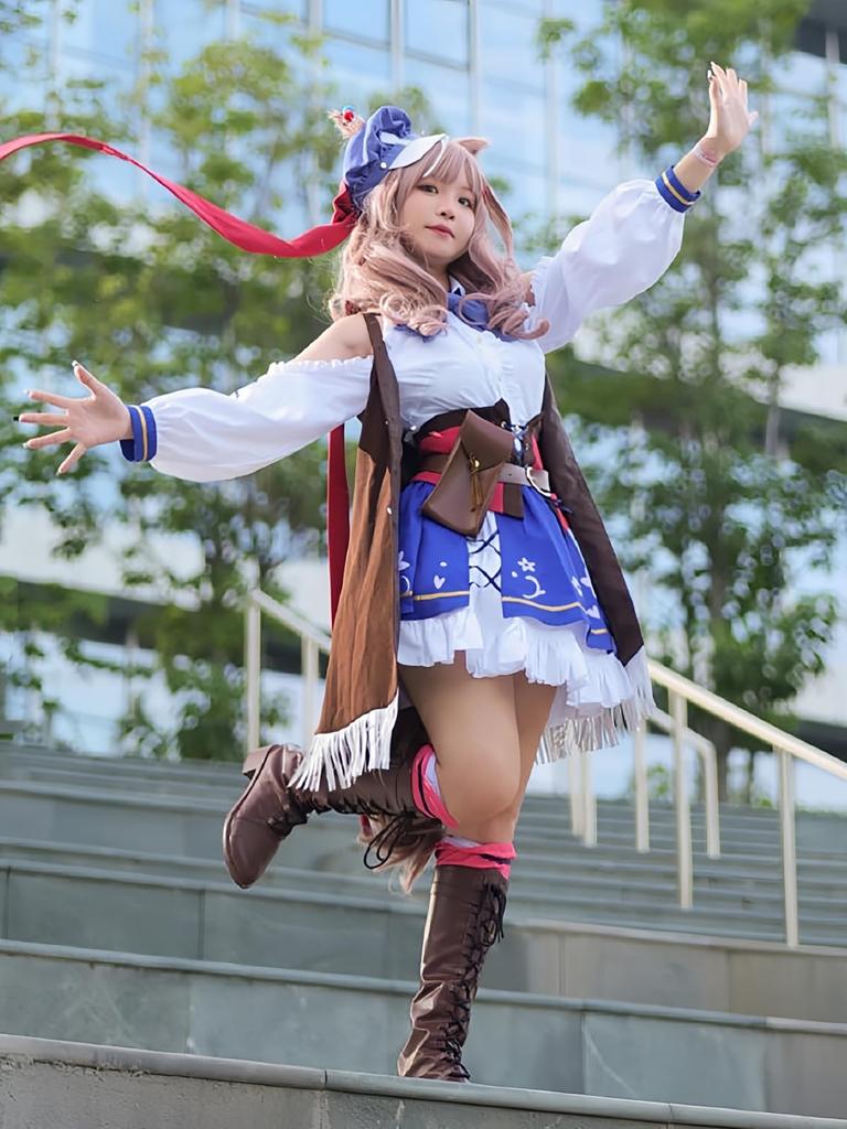 Uma Musume Cosplay Machikane Tanhoiza Cosplay Pampaka Tiltotto Cosplay Uma Musume Cosplay Costume Costume Event Halloween Costume School Festival