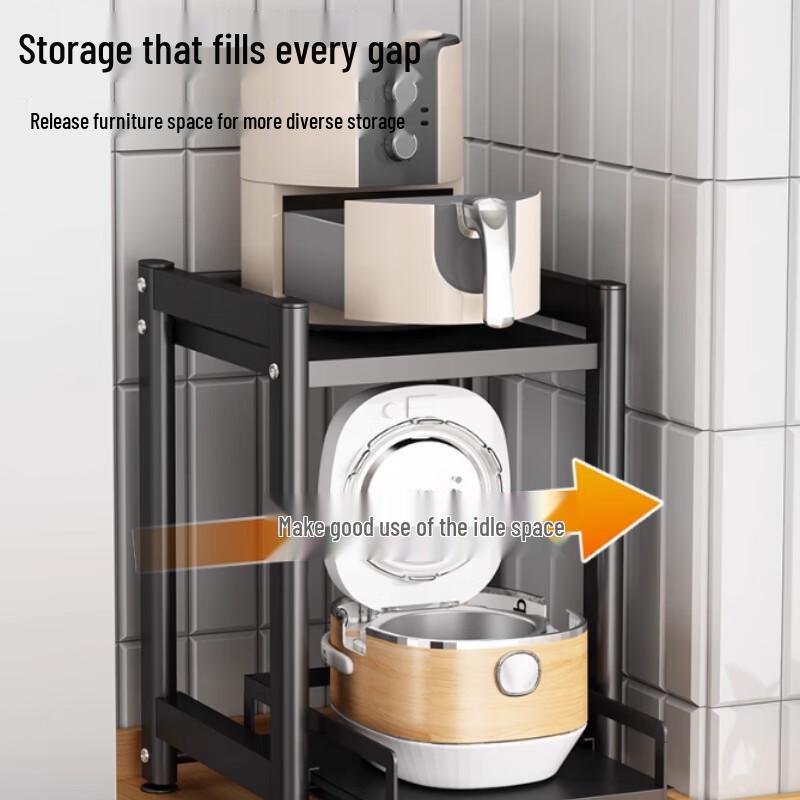 Multi-functional Kitchen Microwave Storage Shelf