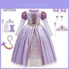 Fantasia Cosplay Infantil Vestido de Princesa Manga Longa Com Laço de Borboleta Ideal Para o Dia das Crianças