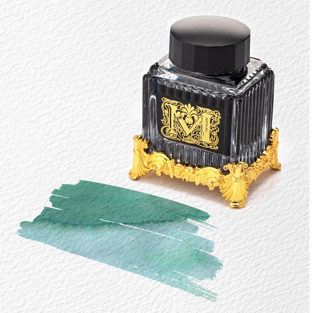 NATAMI Fountain Pen Ink, Available In Eight Unique Colors, Gold-Based Ink Bottle, 30ml, Officially Imported (Mint Spring Reflection)
