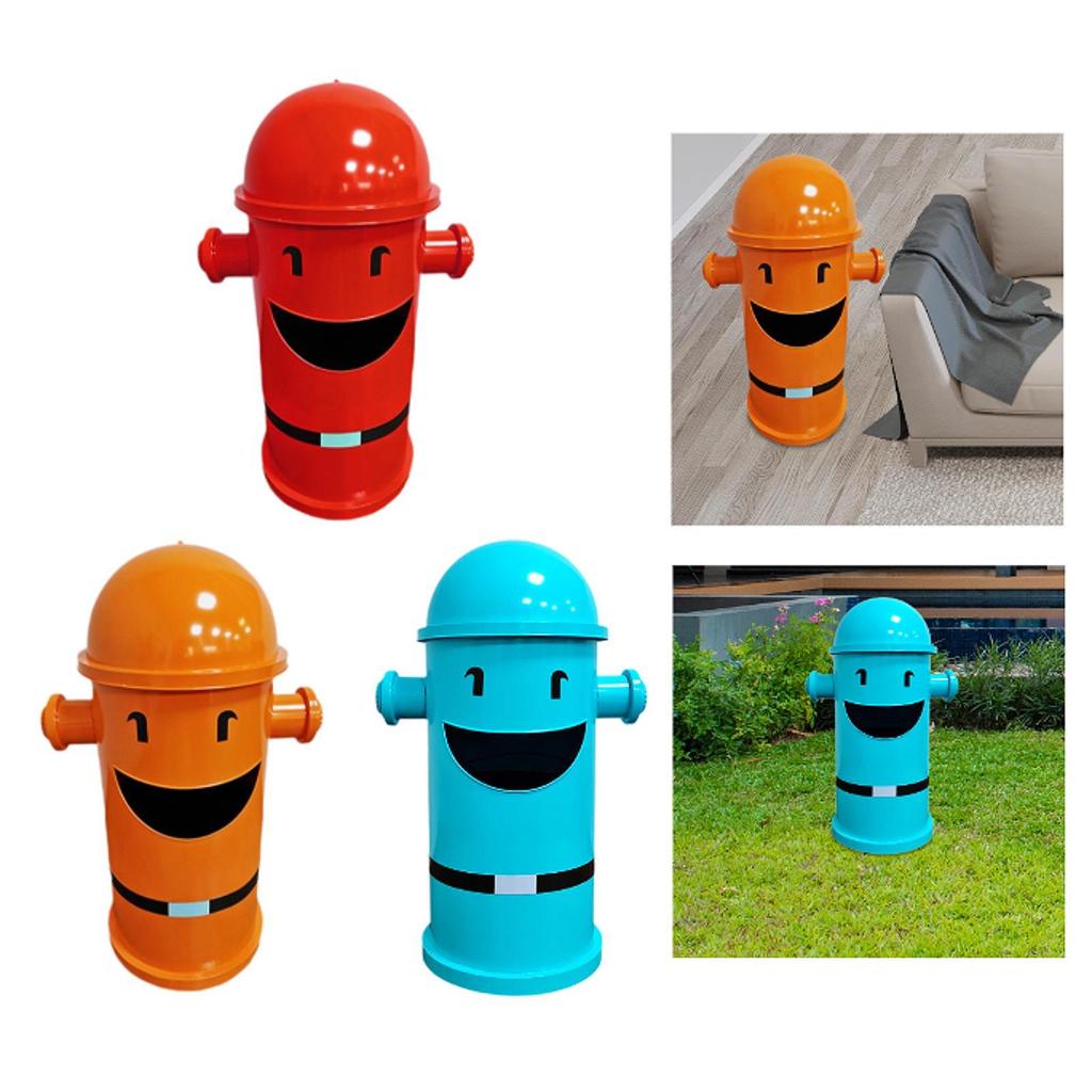 Fire Hydrant Trash Can Metal Waste Bin for Household Indoor Outdoor Kitchen
