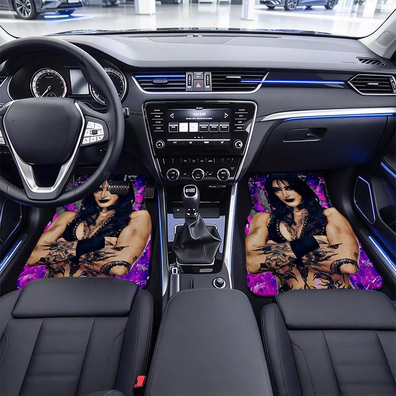 Mtdwwe Rhea R Black Full Coverage All-Season Car Floor Mats, XPE Non-Slip Wear-Resistant Textured Carpets for SUV Interiors