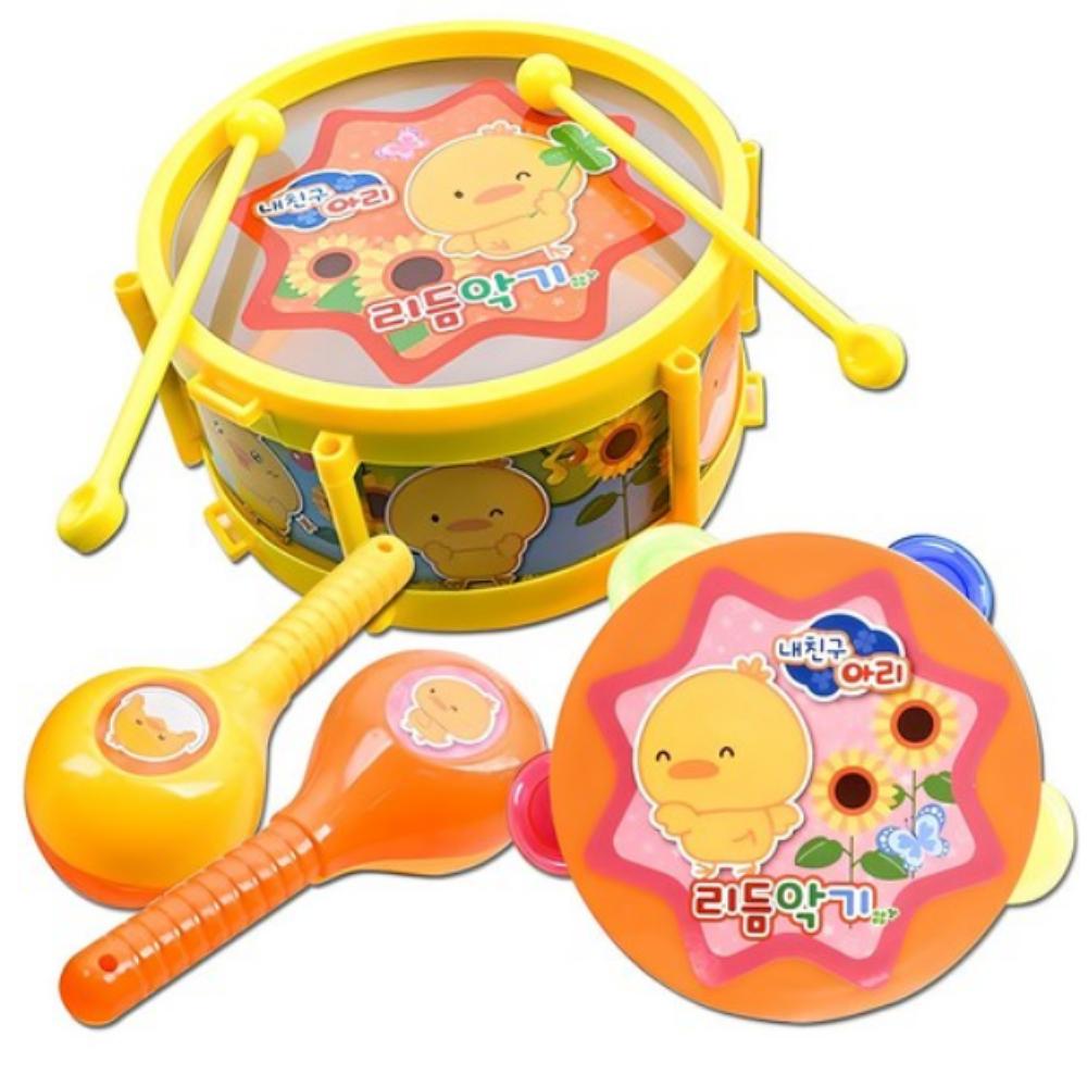Children's Toy Rhythm Instrument(Drum, Tambourine, Maracas) Set
