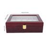 Elegante Holz-Uhrenbox 10 Fächer Rote Schmuckschatulle Luxuriöse Glänzende Vitrine Zuhause