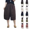 Fashionable Women's Cotton And Linen Pants, Loose Fit, Elastic Waist, Casual, , Versatile Wide-leg Pants