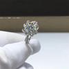 2 Carat Rose Fountain Moissanite Women's Ring, D Color, with Diamond Tester Pen – Perfect for Weddings.