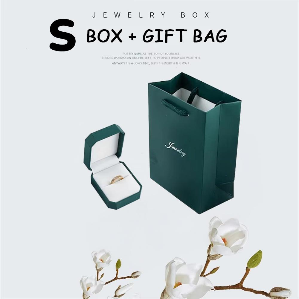 1/4pc Jewelry Trinket Box With Bag For Necklace Earrings Ring Bracelet High-end Gift Packaging Case Set Birthday Wedding Decor