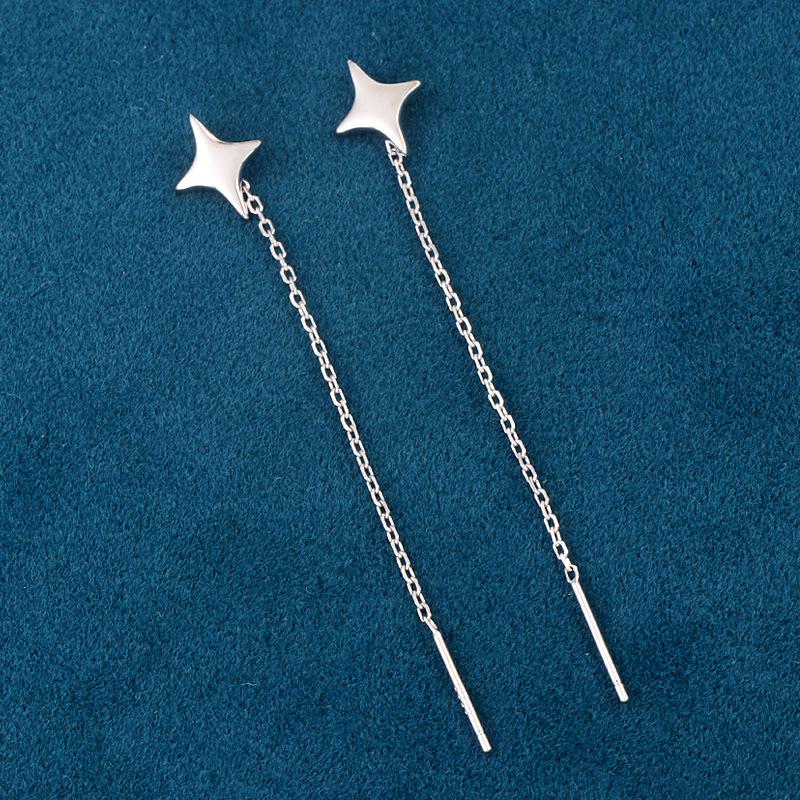 2026 Trendy 925 Sterling Silver Star Dangle Earrings for Women – Simple, Versatile, Fresh Design