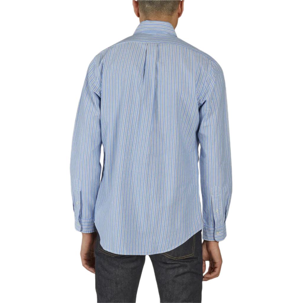 Polo Ralph Lauren FW23 Striped Button-Down Collar Long Sleeve Shirt Men shirts Blue 710928918-001