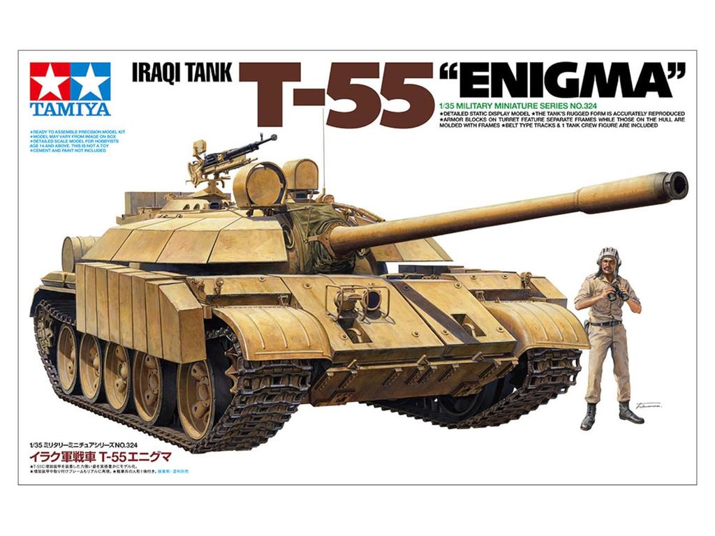 Tamiya Military Miniature Series 324 Iraqi Army Tank Enigma Plastic Model 35324 1/35 No. T-55