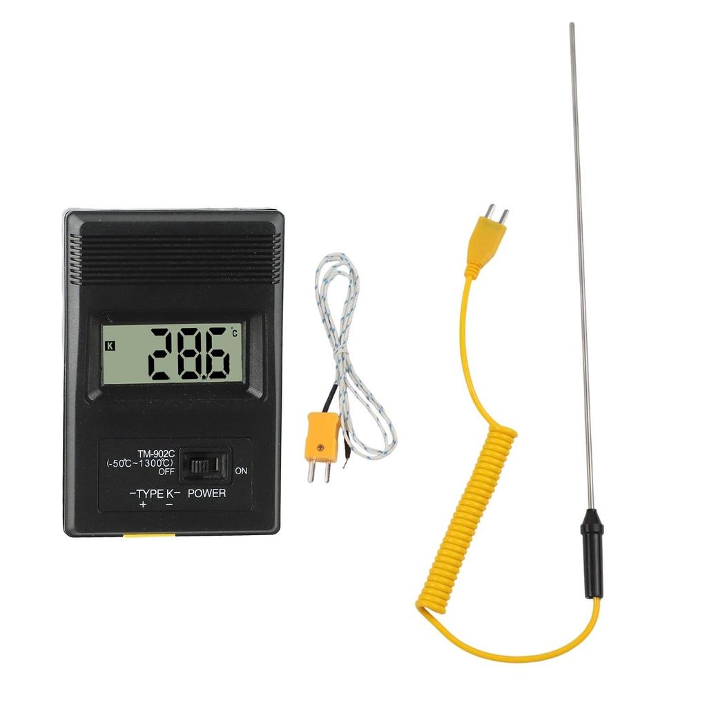 TM902C Digital Thermometer with 30cm K Type Thermocouple Probe for Fast and Precise Temperature Measurements 50 to 1300 Celsius