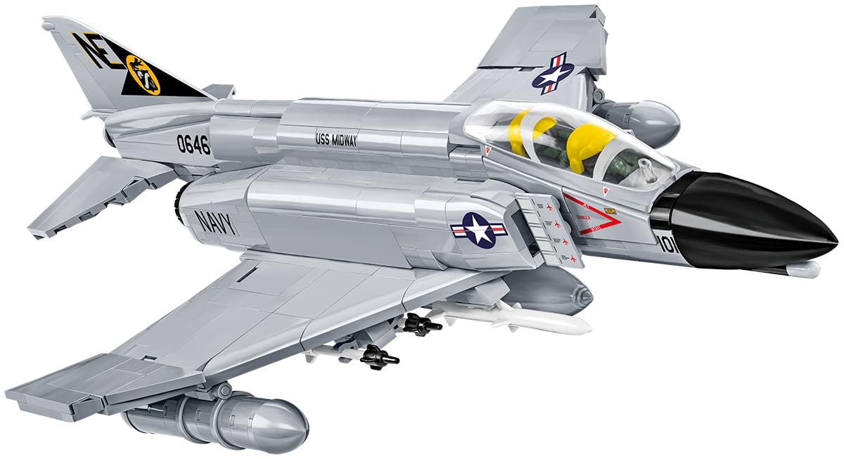 

COBI Blocks Toys US Air Force Fighter Phantom II Midway 703 Pieces Compatible with Lego IN 5897 F-4 1/48 [MADE EU]