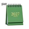 Academic Year Desktop Planner 2027-2028 Mini Standing Flip Desk Calendar, 18 Month from Jan. Cute Stationery for 2027 to Jun. 2028, Pocket Size