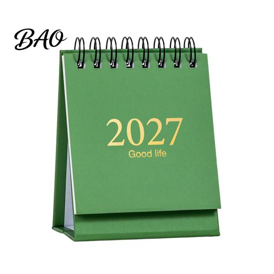 Akademisk År Skrivebordsplanlægger 2027-2028 Mini Stående Flip Skrivebordskalender, 18 Måneder fra Jan. Sødt kontorartikler til 2027 til Juni. 2028, Lommeformat